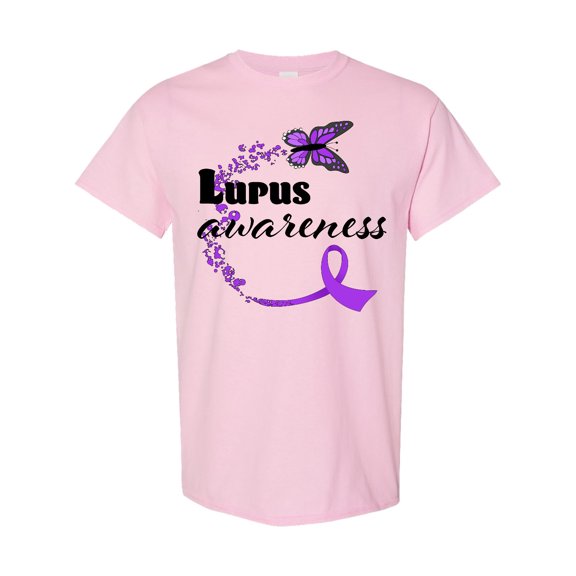 Inktastic Lupus Awareness Butterfly Ribbon T-Shirt