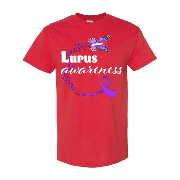 Inktastic Lupus Awareness Butterfly Ribbon T-Shirt