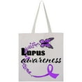 thumbnail image 1 of Inktastic Lupus Awareness Butterfly Ribbon Tote Bag, 1 of 4