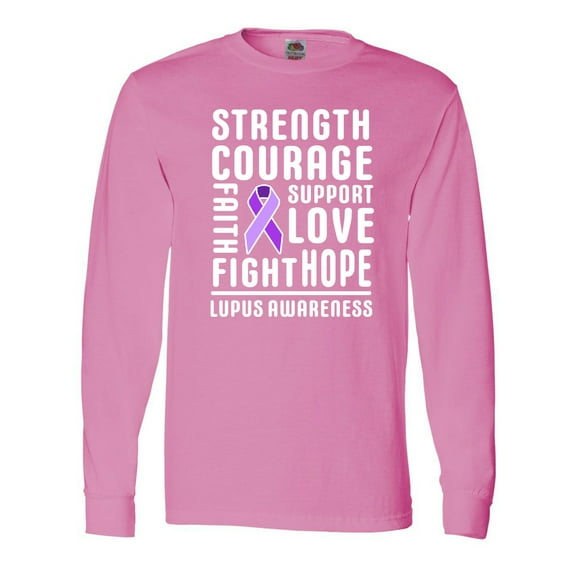 Inktastic Lupus Awareness Strength Support Courage Long Sleeve T-Shirt