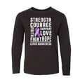 thumbnail image 1 of Inktastic Lupus Awareness Strength Support Courage Long Sleeve Youth T-Shirt, 1 of 5