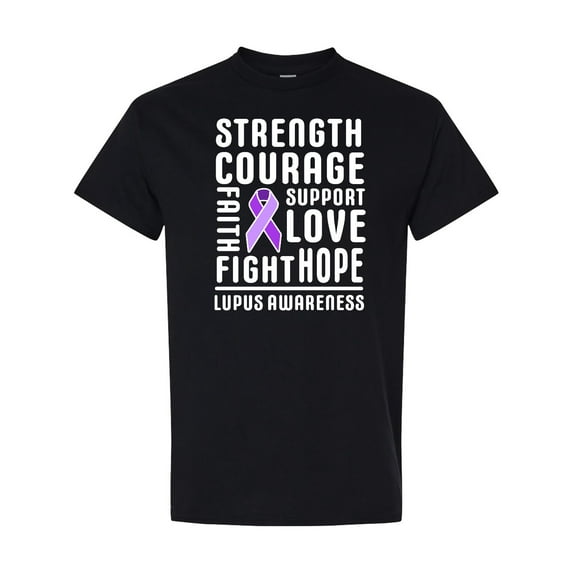 Inktastic Lupus Awareness Strength Support Courage T-Shirt