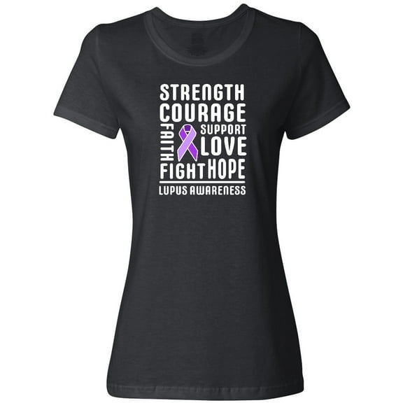 Inktastic Lupus Awareness Strength Support Courage Women's T-Shirt