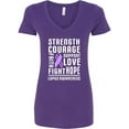 thumbnail image 1 of Inktastic Lupus Awareness Strength Support Courage Women's V-Neck T-Shirt, 1 of 5