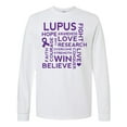 thumbnail image 1 of Inktastic Lupus Awareness Walk Slogan Ribbon Long Sleeve T-Shirt, 1 of 5