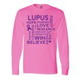 thumbnail image 1 of Inktastic Lupus Awareness Walk Slogan Ribbon Long Sleeve T-Shirt, 1 of 5