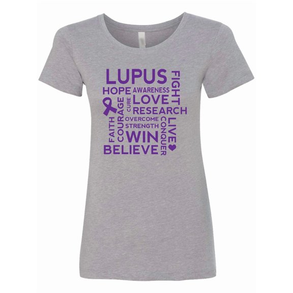 Inktastic Lupus Awareness Walk Slogan Ribbon Women's T-Shirt