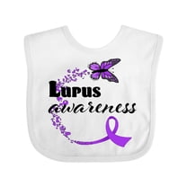 Inktastic Lupus Awareness butterfly ribbon Boys or Girls Baby Bib