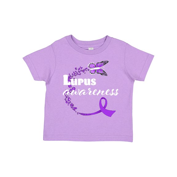 Inktastic Lupus Awareness butterfly ribbon Boys or Girls Toddler T-Shirt