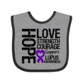 thumbnail image 1 of Inktastic Lupus Hope Love Strength 2 Boys or Girls Baby Bib, 1 of 4