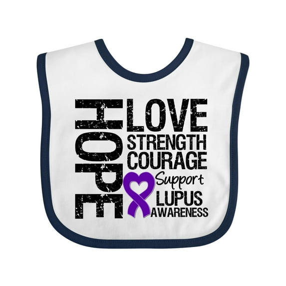 Inktastic Lupus Hope Love Strength 2 Boys or Girls Baby Bib