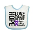 thumbnail image 1 of Inktastic Lupus Hope Love Strength 2 Boys or Girls Baby Bib, 1 of 4