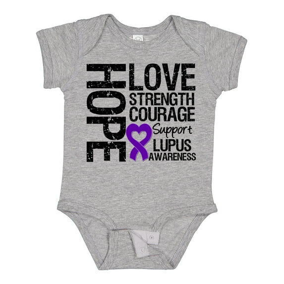 Inktastic Lupus Hope Love Strength 2 Boys or Girls Baby Bodysuit