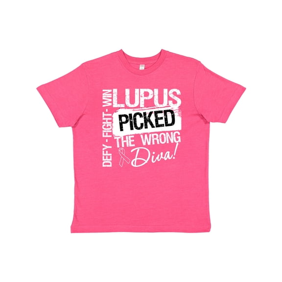 Inktastic Lupus Picked The Wrong Diva Youth T-Shirt