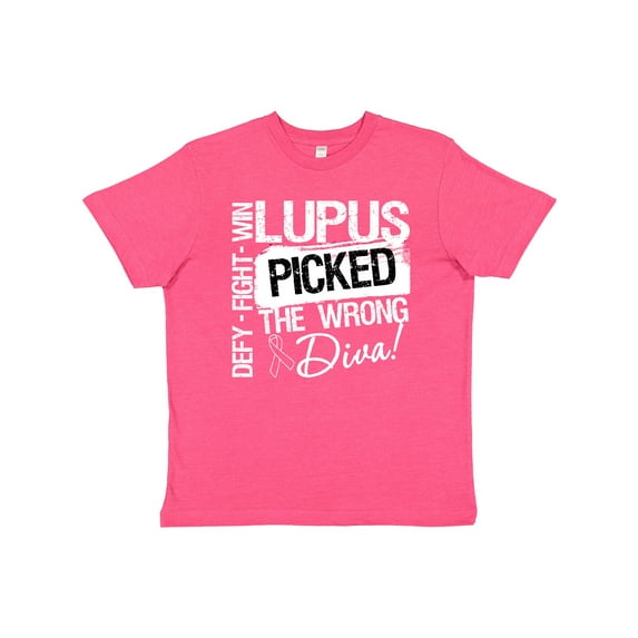Inktastic Lupus Picked The Wrong Diva Youth T-Shirt