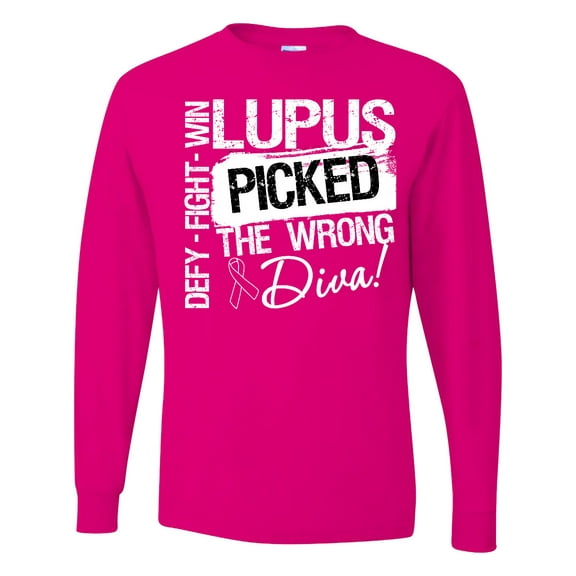 Inktastic Lupus Picked the Wrong Diva Long Sleeve T-Shirt