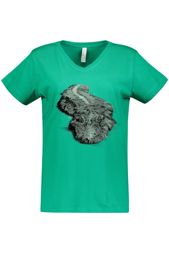Lurking gator Women's V-Neck T-Shirt