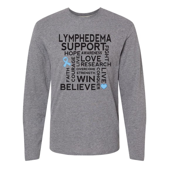 Inktastic Lymphedema Awareness Month Ribbon Long Sleeve T-Shirt