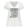 thumbnail image 1 of Inktastic Lymphedema Awareness Month Ribbon Women's Plus Size V-Neck T-Shirt, 1 of 5