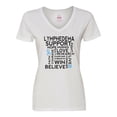 thumbnail image 1 of Inktastic Lymphedema Awareness Month Ribbon Women's V-Neck T-Shirt, 1 of 5