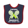 thumbnail image 1 of Inktastic Lymphoma Awareness Hope Support and Love Boys or Girls Baby Bib, 1 of 4