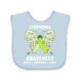 thumbnail image 1 of Inktastic Lymphoma Awareness Hope Support and Love Boys or Girls Baby Bib, 1 of 4