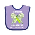 thumbnail image 1 of Inktastic Lymphoma Awareness Hope Support and Love Boys or Girls Baby Bib, 1 of 4