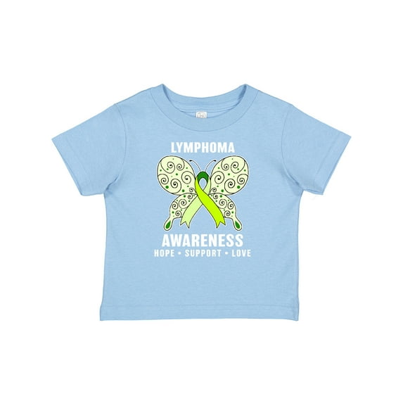Inktastic Lymphoma Awareness Hope Support and Love Boys or Girls Baby T-Shirt