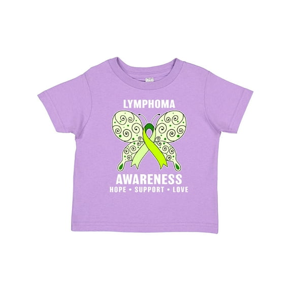 Inktastic Lymphoma Awareness Hope Support and Love Boys or Girls Toddler T-Shirt