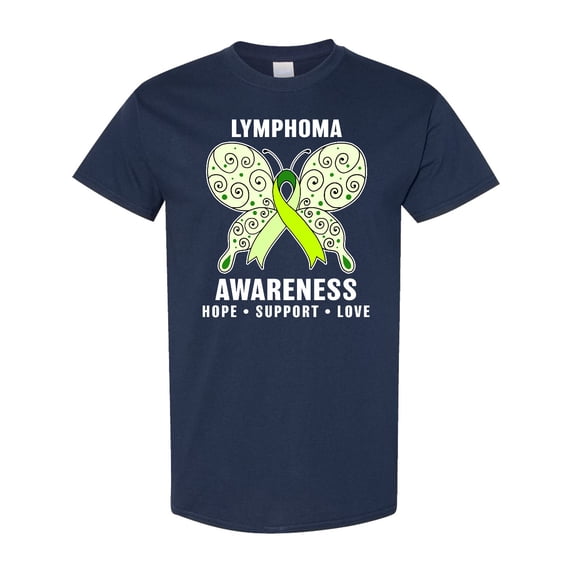 Inktastic Lymphoma Awareness Hope Support and Love T-Shirt