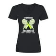 thumbnail image 1 of Inktastic Lymphoma Awareness Hope Support and Love Women's V-Neck T-Shirt, 1 of 5