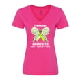 thumbnail image 1 of Inktastic Lymphoma Awareness Hope Support and Love Women's V-Neck T-Shirt, 1 of 5