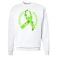 thumbnail image 1 of Inktastic Lymphoma Awareness Lime Ribbon Made of Hearts Adult Sweatshirt, 1 of 4