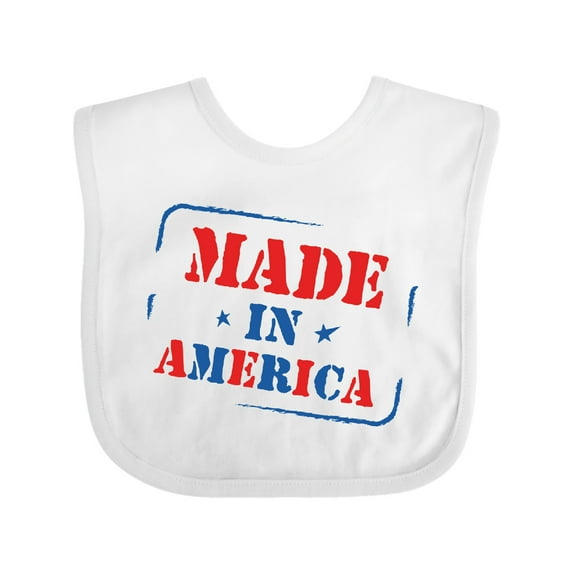 Inktastic Made in America Boys or Girls Baby Bib