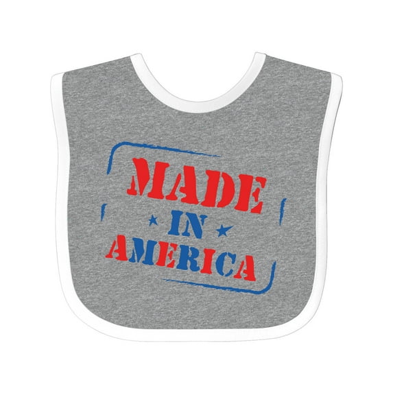 Inktastic Made in America Boys or Girls Baby Bib