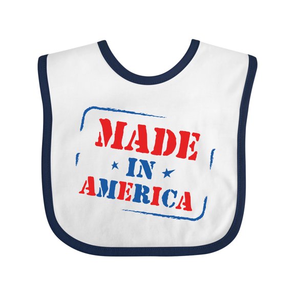 Inktastic Made in America Boys or Girls Baby Bib