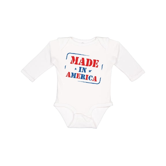 Inktastic Made in America Boys or Girls Long Sleeve Baby Bodysuit