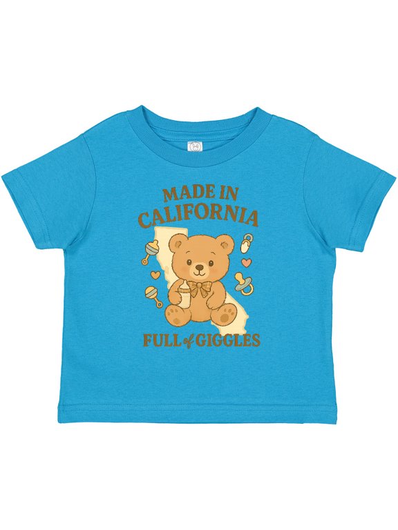 Made in California Full of Giggles Teddy Bear Boys or Girls Toddler T-Shirt