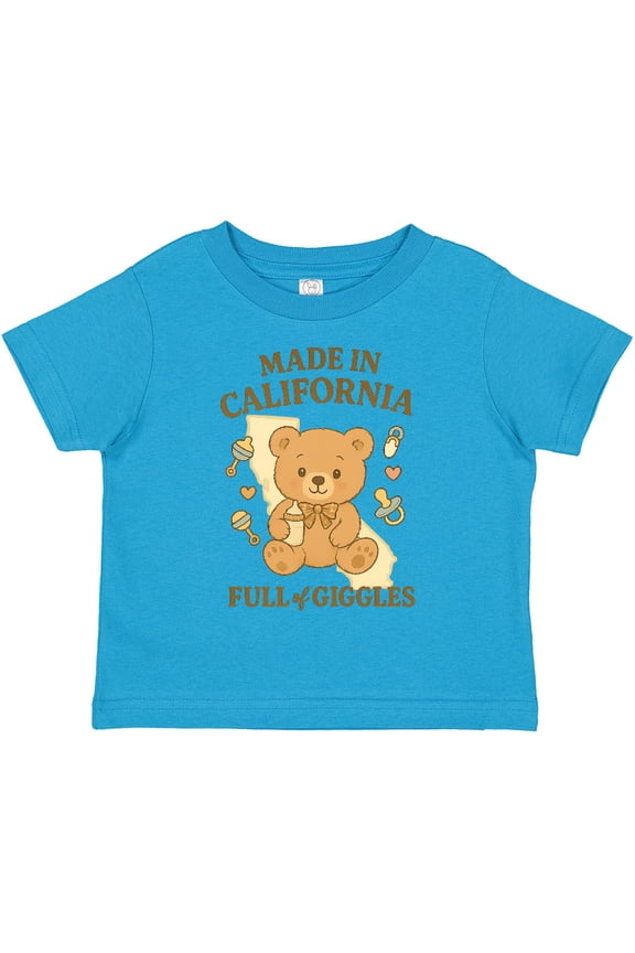 Made in California Full of Giggles Teddy Bear Boys or Girls Toddler T-Shirt