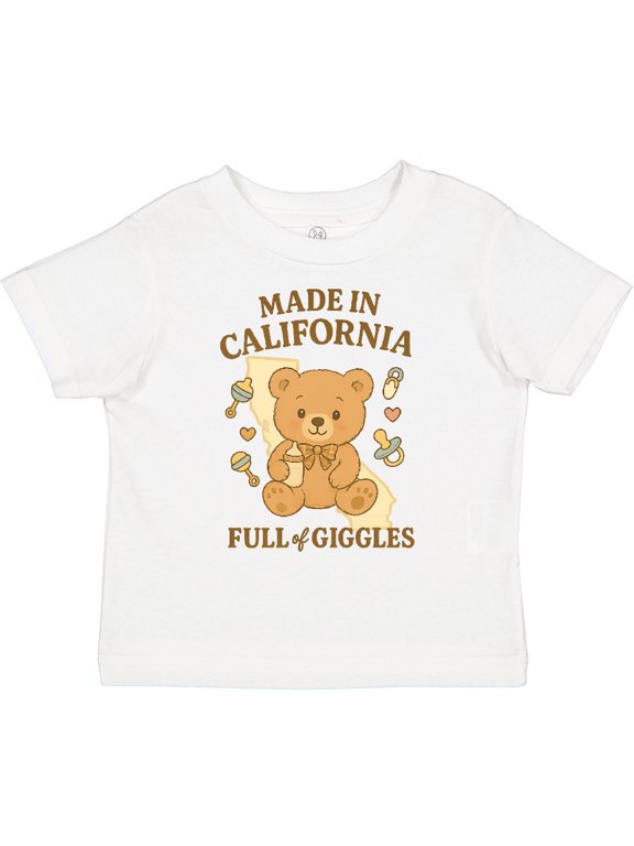 Made in California Full of Giggles Teddy Bear Boys or Girls Toddler T-Shirt