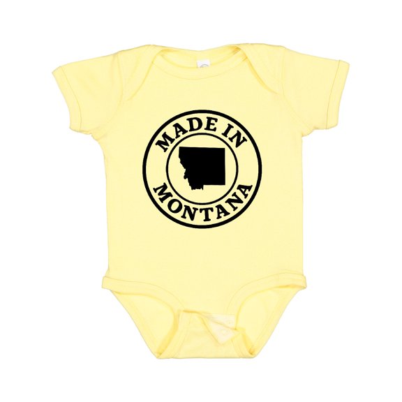 Inktastic Made in Montana Black Boys or Girls Baby Bodysuit