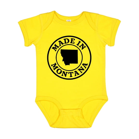Inktastic Made in Montana Black Boys or Girls Baby Bodysuit