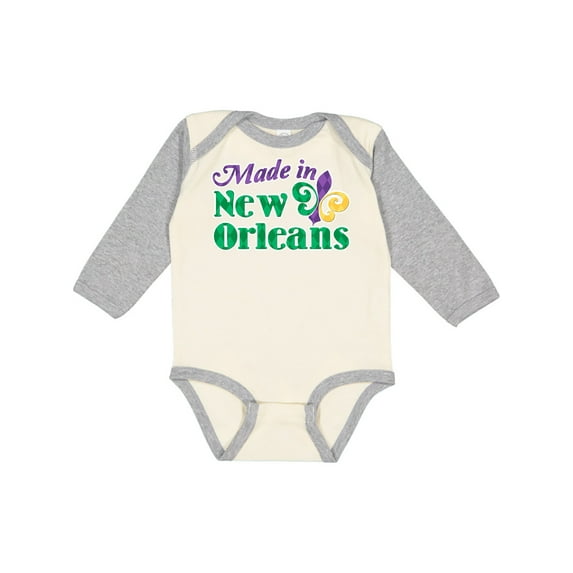 Inktastic Made in New Orleans Boys or Girls Long Sleeve Baby Bodysuit