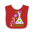 thumbnail image 1 of Inktastic Made with Lots of Love and Science Heart Bubbles in a Beaker Boys or Girls Baby Bib, 1 of 4
