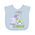 thumbnail image 1 of Inktastic Made with Lots of Love and Science Heart Bubbles in a Beaker Boys or Girls Baby Bib, 1 of 4