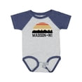 thumbnail image 1 of Inktastic Madison Wisconsin Skyline Retro Sunset Boys or Girls Baby Bodysuit, 1 of 5