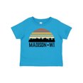 thumbnail image 1 of Inktastic Madison Wisconsin Skyline Retro Sunset Boys or Girls Toddler T-Shirt, 1 of 5