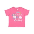 thumbnail image 1 of Inktastic Magical 5th Birthday Rainbow Unicorn with Star Boys or Girls Toddler T-Shirt, 1 of 5