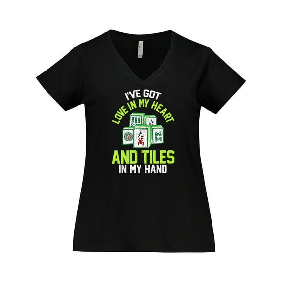 Inktastic Mahjong Idea Women's Plus Size V-Neck T-Shirt