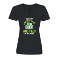 thumbnail image 1 of Inktastic Mahjong Idea Women's V-Neck T-Shirt, 1 of 5